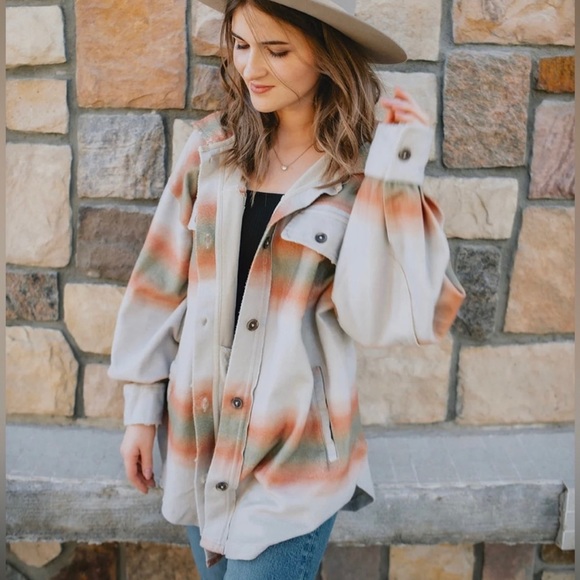 Free People Jackets & Blazers - Free People Ruby Shacket Jacket in Marzapan Combo Brand new Size Small NWT